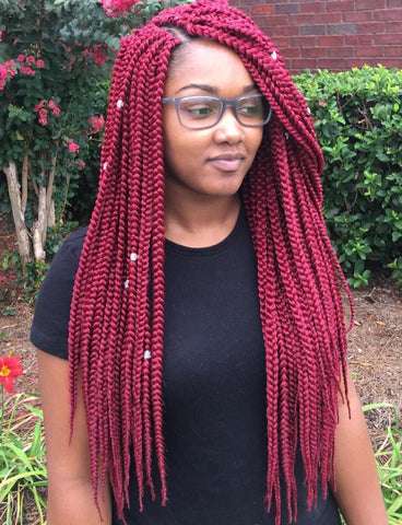 Burgundy Crochet Braids