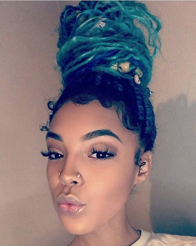 Top Knot Crochet Braids with Highlights