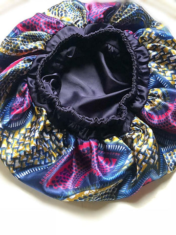 reversible satin bonnet