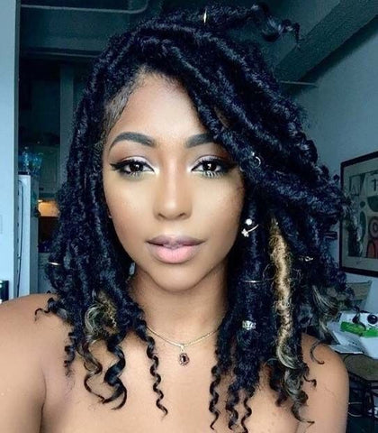 Shoulder length Goddess locs