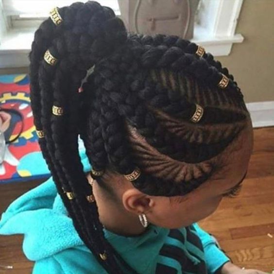 Gorgeous African Ponytail Braids For Black Women Natural