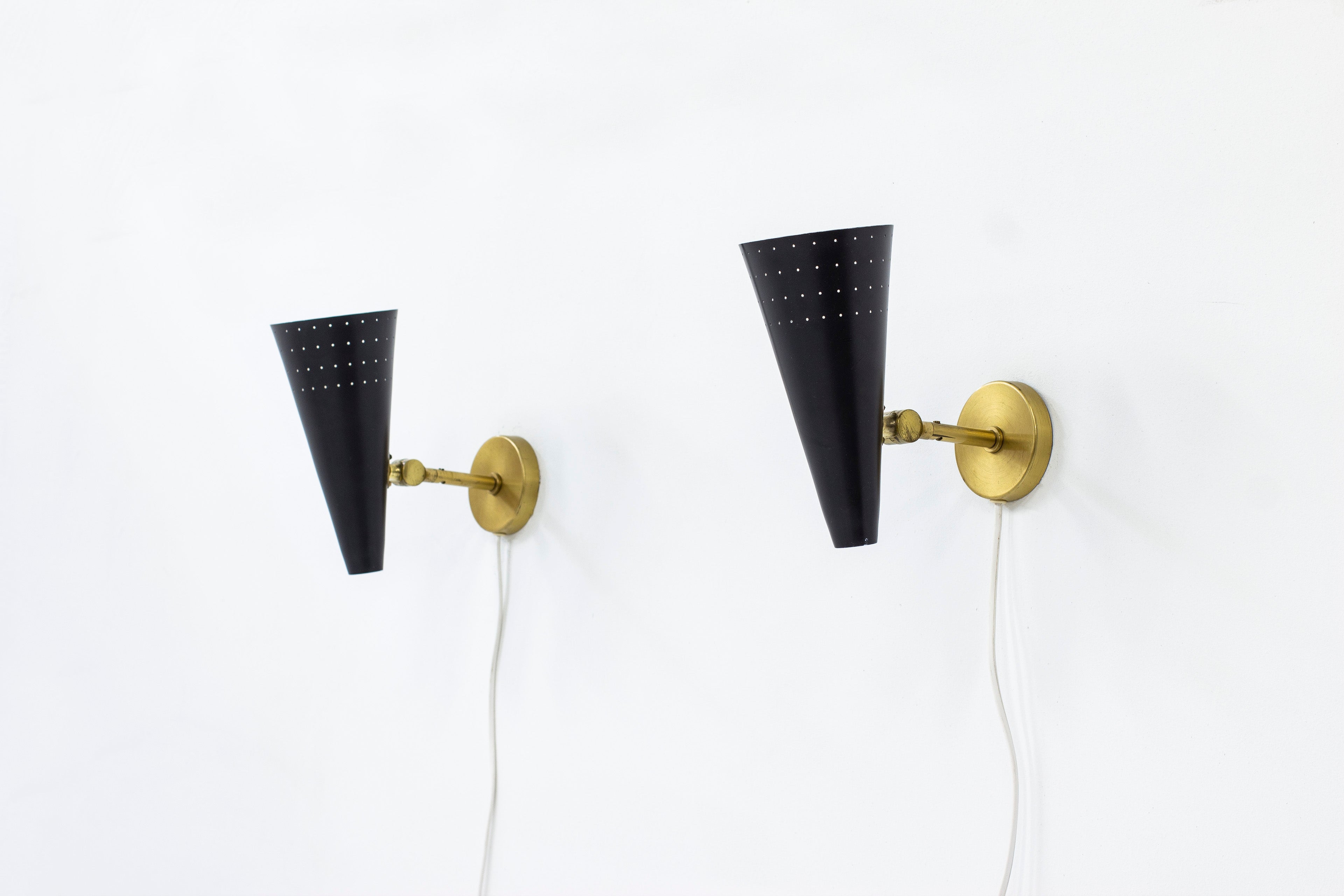 Pair of wall lamps by Bertil Brisborg