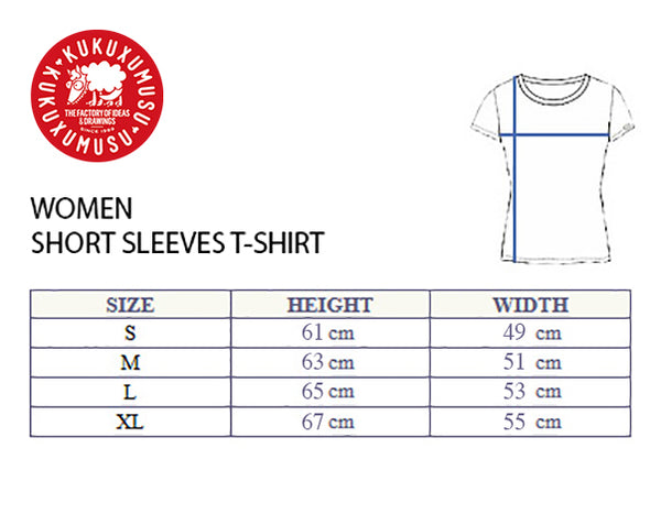 KUKUXUMUSU Women T-Shirt Size Chart 
