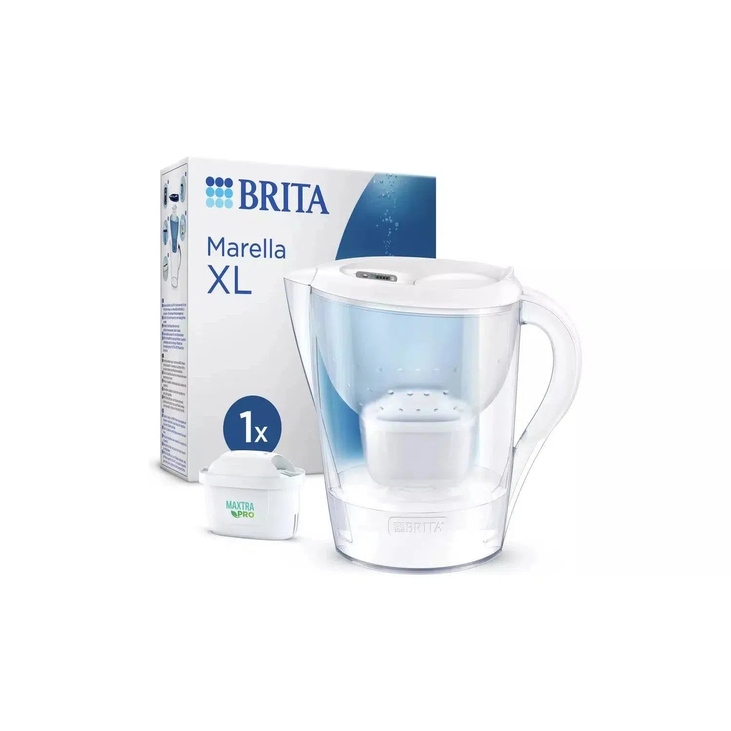 BRITA Marella XL Water Filter Jug with Maxtra Pro White 3.5L by HealthXpress.ie