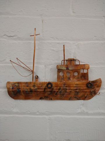 Fishing boat wall hanging