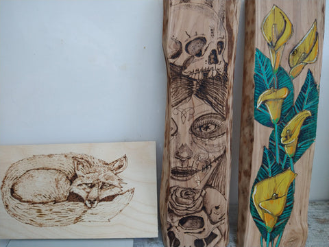 Pyrography pieces