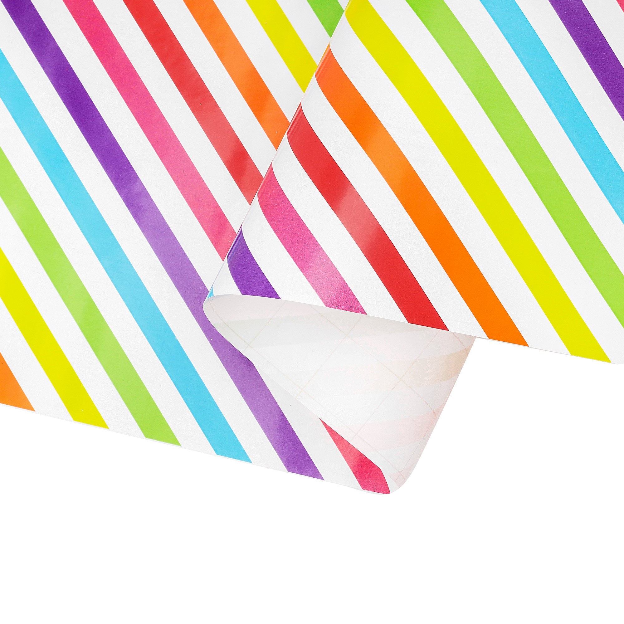 30" x 10' Wrapping Paper |  Diagonal Rainbow Stripe