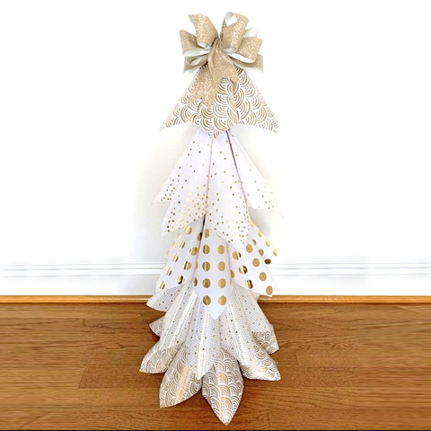 DIY Christmas wrapping paper tree