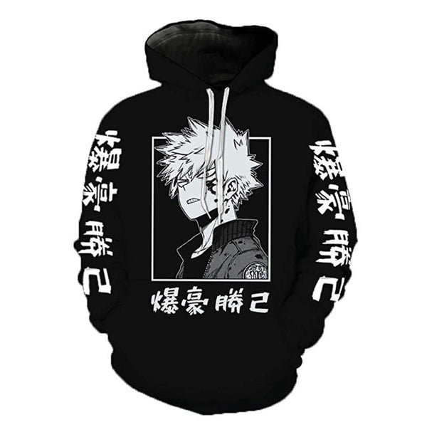 My Hero Academia Bakugou Katsuki Cosplay Hoodie 3D Printed Hooded Swea ...