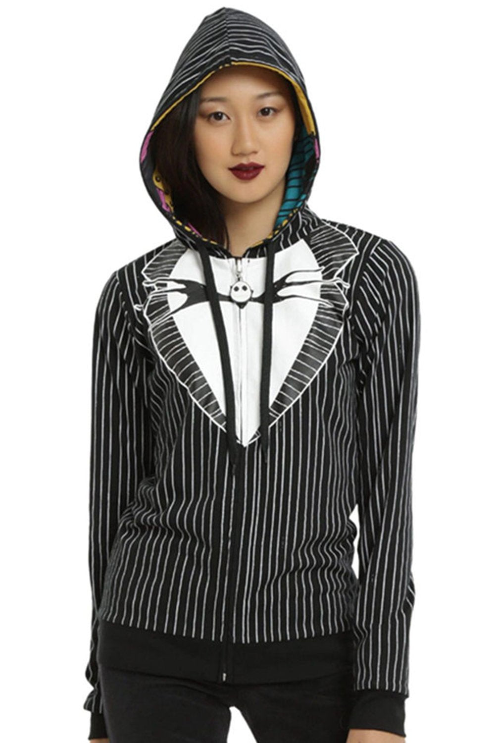 jack skellington zip up hoodie