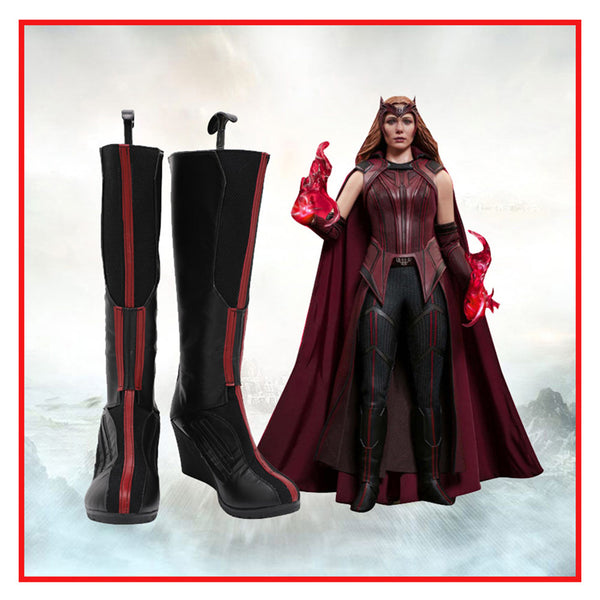 Wandavision Scarlet Witch Cosplay Shoes Boots Halloween Costumes Acces Cosplaysky Ca
