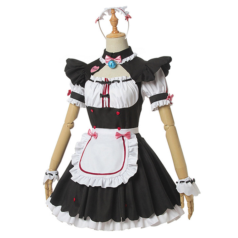 Nekopara Chocola Vanilla Women Sexy Cat Maid Servant Dress