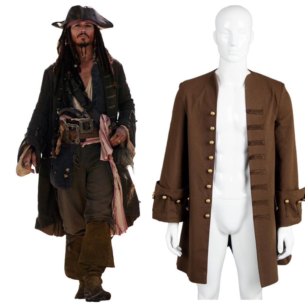 Pirates Of The Caribbean Jack Sparrow Jacket Only Costume – 