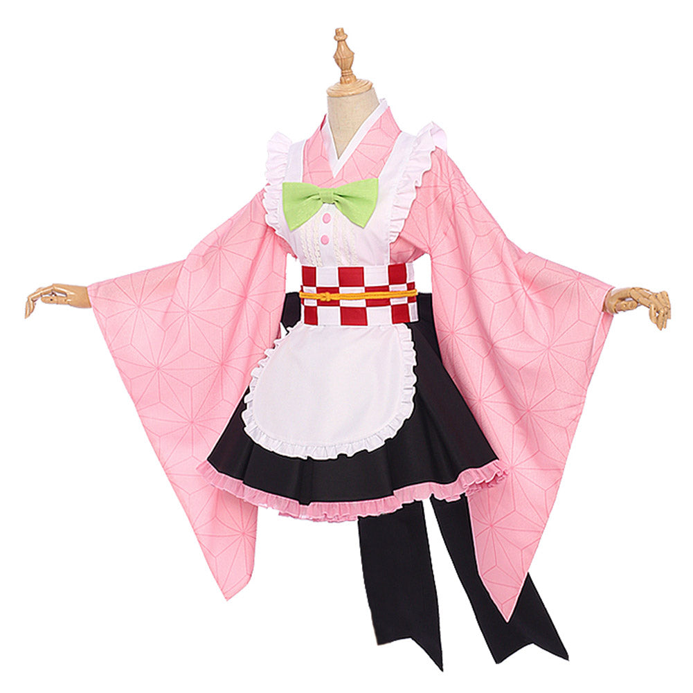 Kamado Nezuko Demon Slayer Cosplay Costume Maid Outfit Cosplaysky Ca