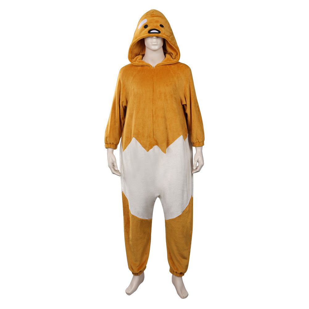 Gudetama Adventure Gudetama Cosplay Costume Jumpsuit Sleepwear Onesies ...