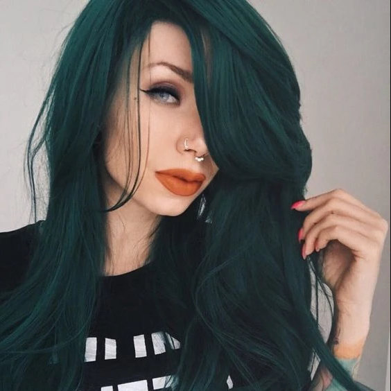 dark green hair color