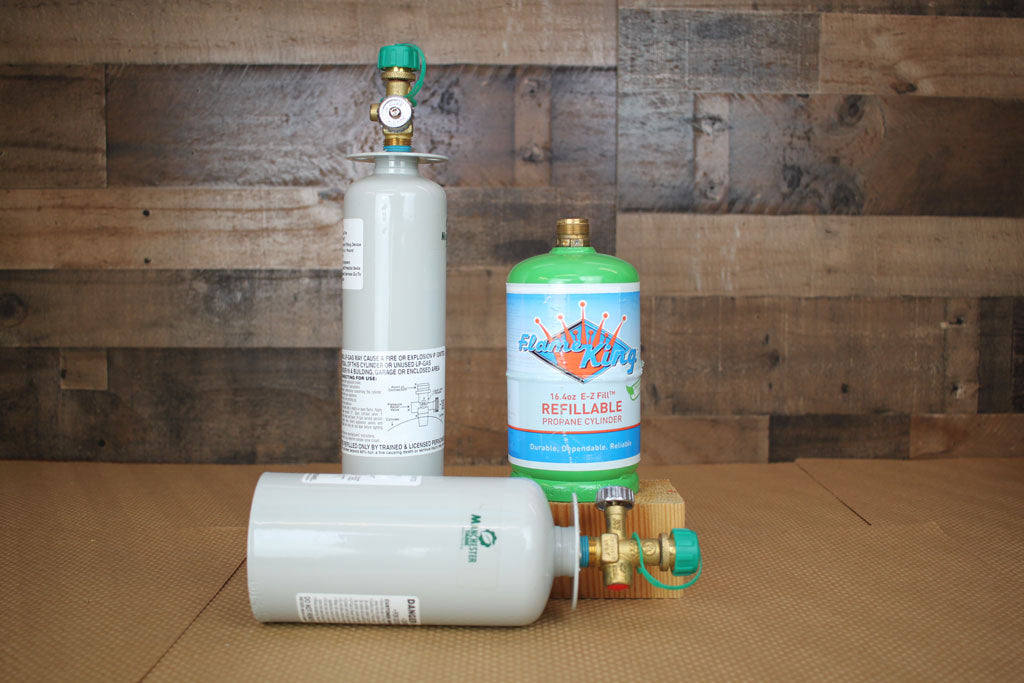 1 pound refillable propane bottles