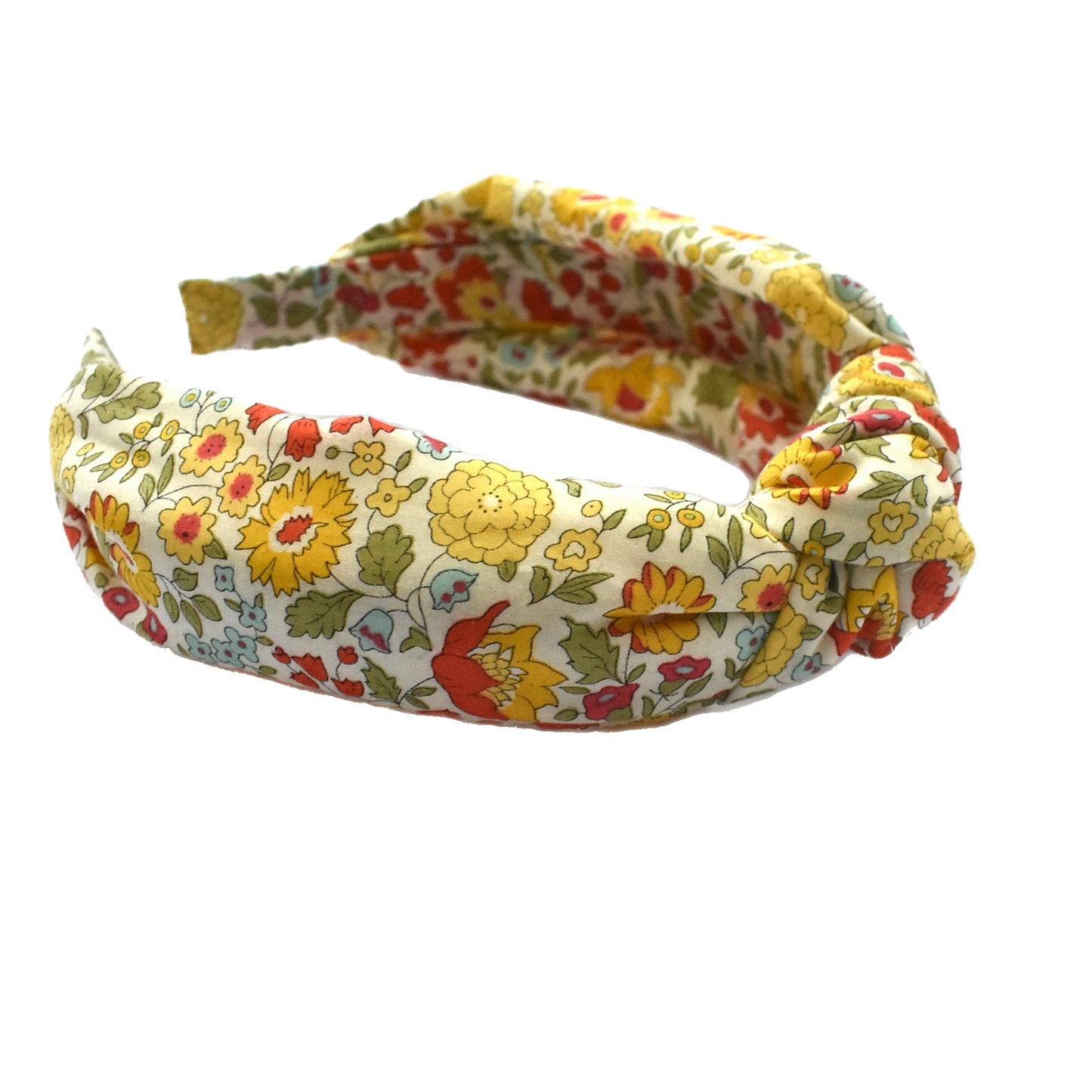 Classic Knot head band - Liberty of London D'anjo Yellow Floral print