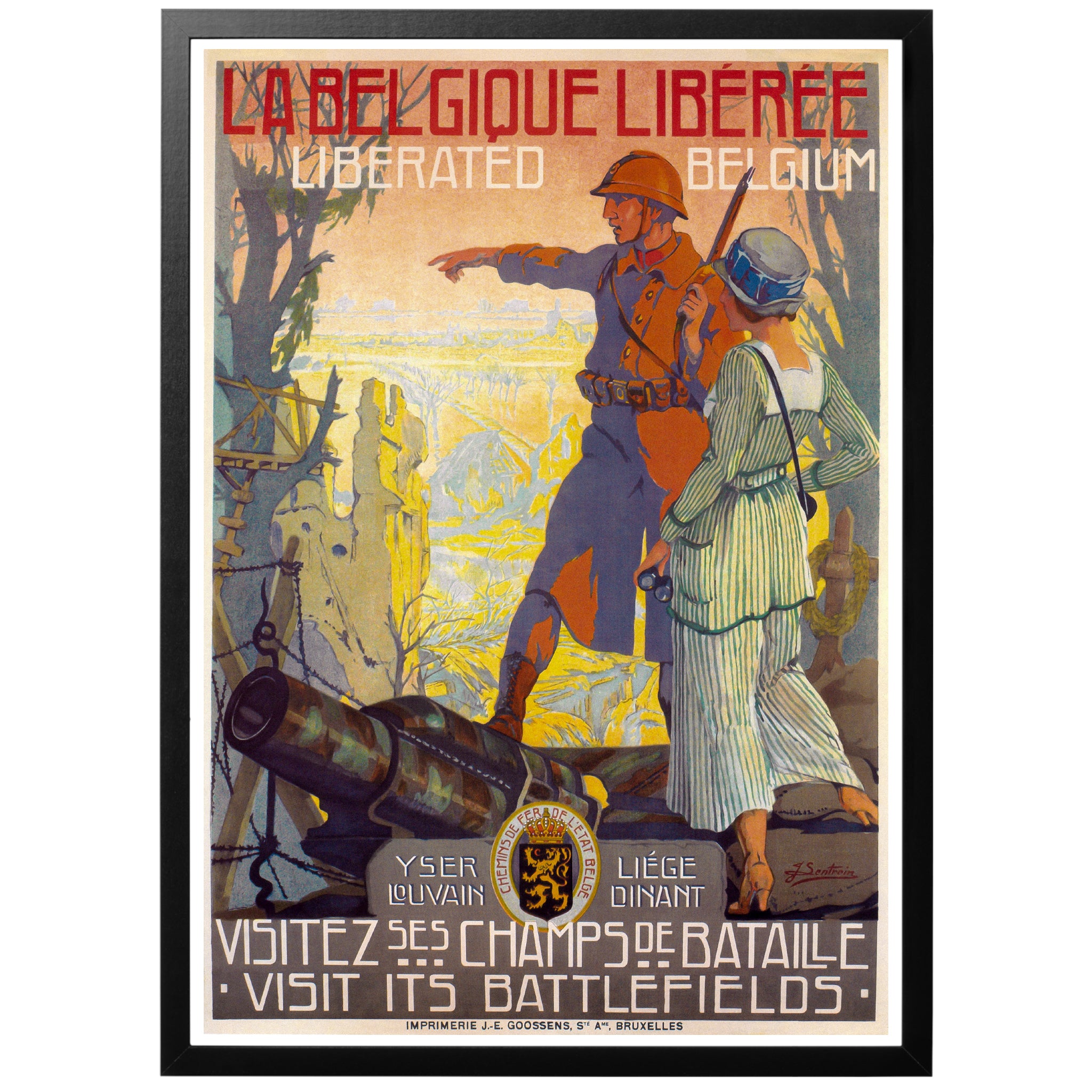 Leerling Verbeelding Omleiding Liberated Belgium Poster