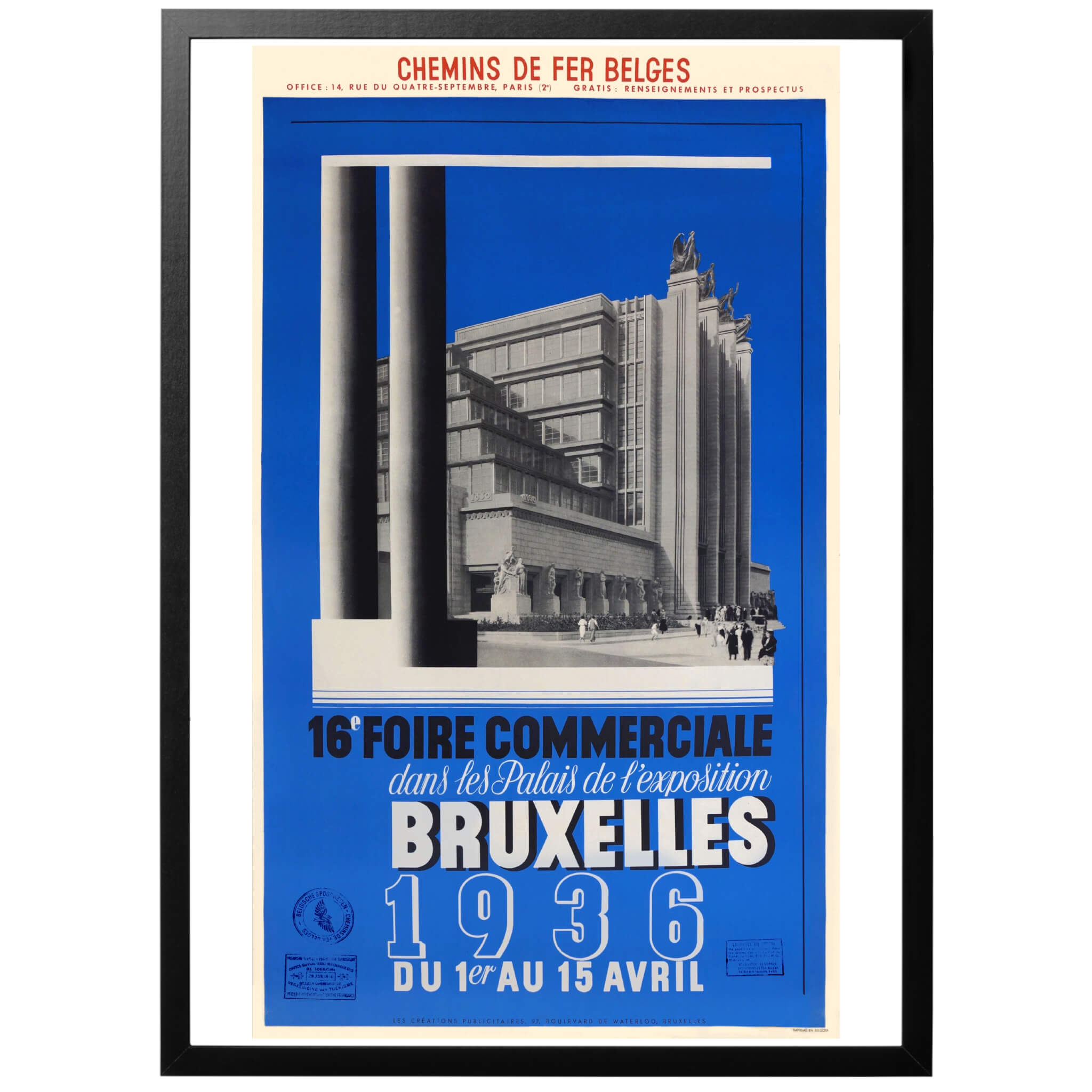 Bruxelles Commercial Fair 1936 Poster | World War Era