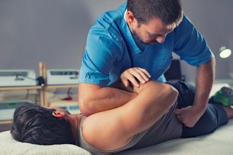 man getting chiropractic care benefits