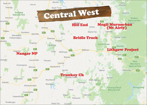 Central West Nsw Map Central West Map – 4WD Now