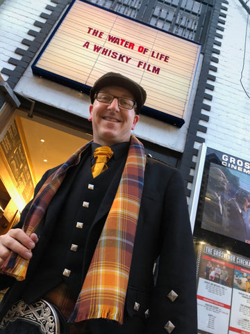 Steven Patrick Sim, the Tartan Artisan ...At the Water of Life preview wearing the Angels' Share Scotch Whisky Tartan®