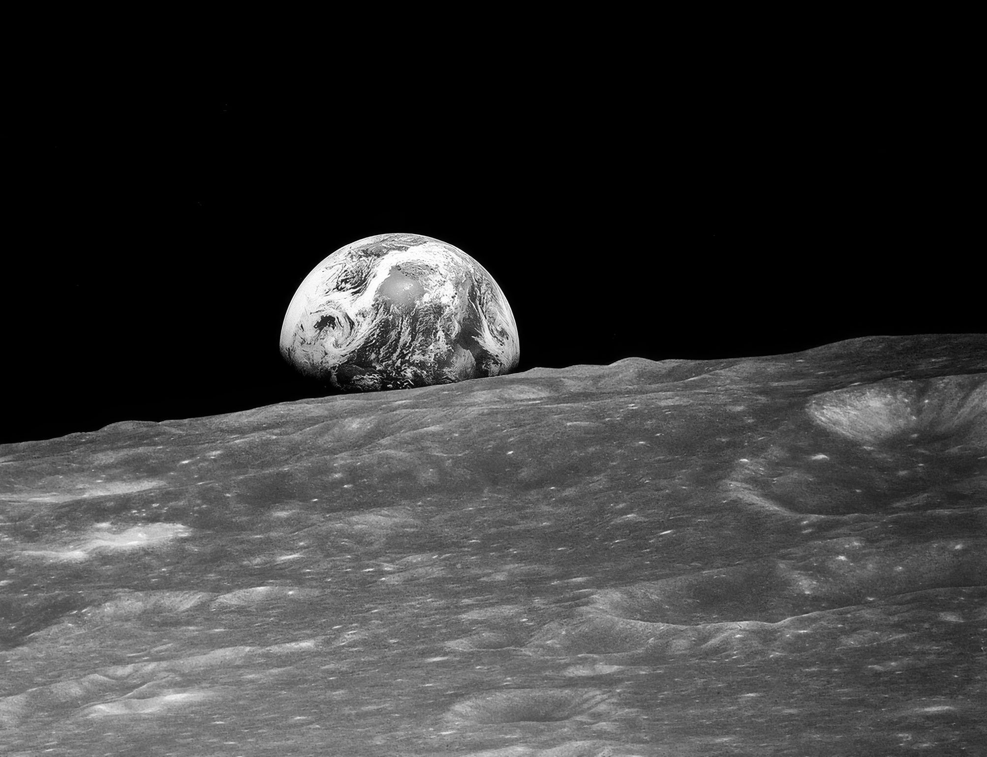 Earthrise Black and White photo