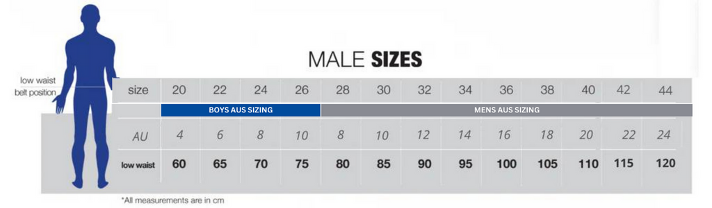 Size Charts – Dolfin Swimwear