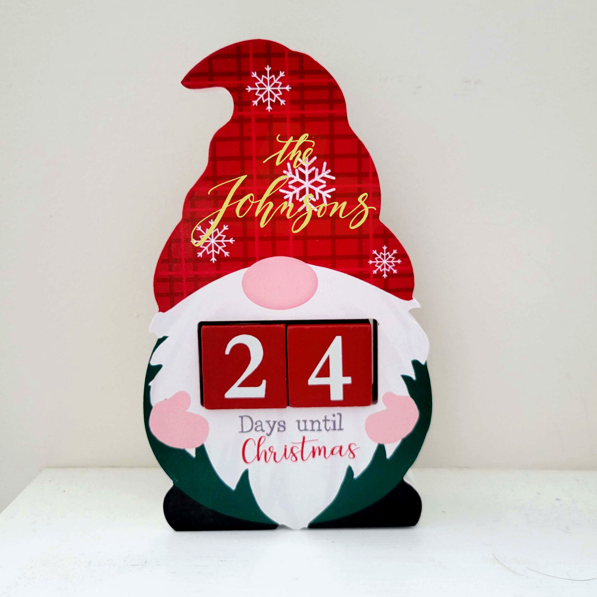 Personalized Christmas Gnome Advent Calendar The Lettering Studio