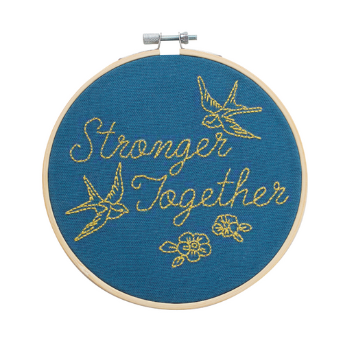 Free Embroidery Kit For Beginners - Help Each Other Grow - Cotton Clara