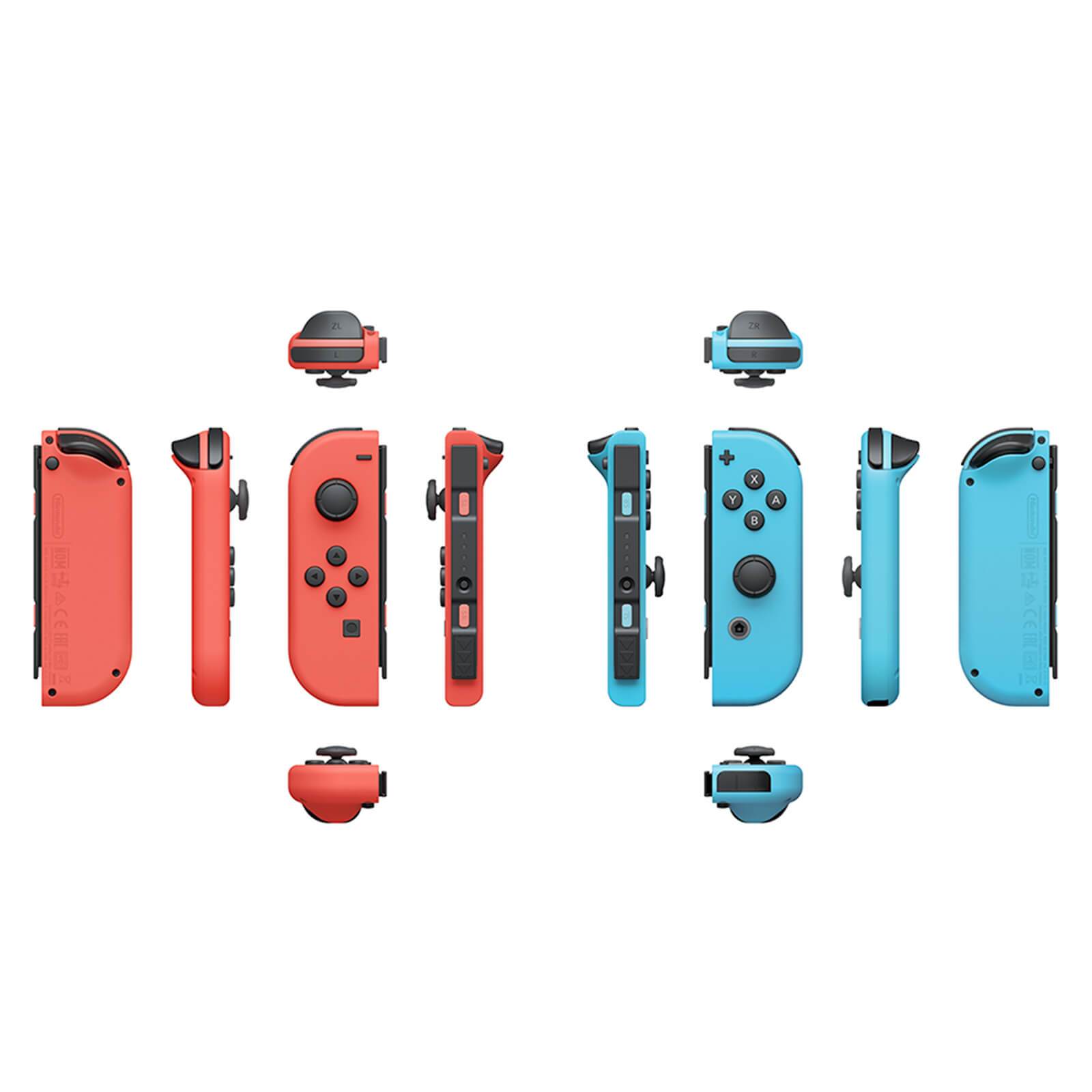 Nintendo Switch Joy Con L R Neon Red Neon Blue Wireless Controllers Paradox