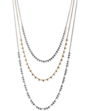 Lucky Brand Two-Tone Layered Strand Necklace