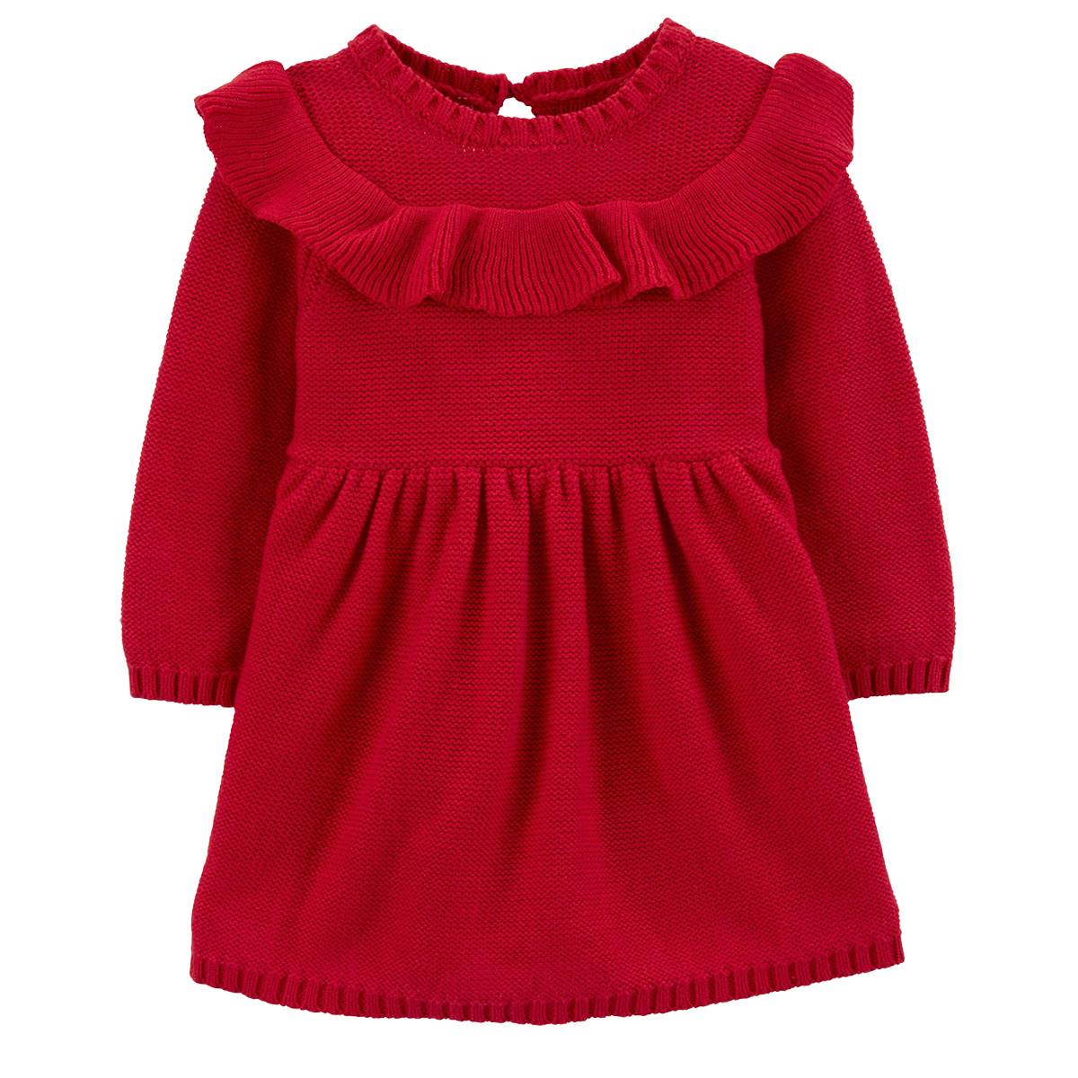 Carter's Girls Knit Ruffle Holiday Dress, Various Sizes | eBay