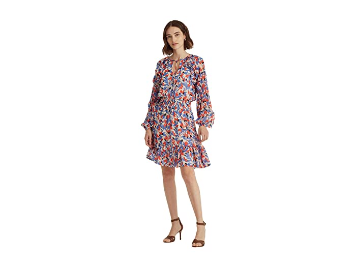 Lauren Ralph Lauren Floral Crinkled Georgette Dress | eBay