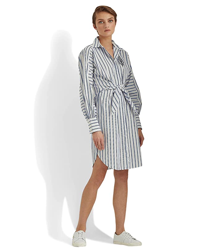 Lauren Ralph Lauren Striped Cotton Broadcloth Shirtdress – Vanessa Jane