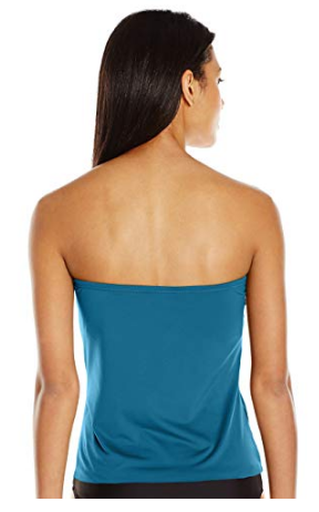Vince Camuto Womens Draped Bandini Top Swimsuit with Removable Straps,SZ Medium