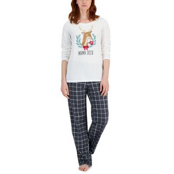 Family Pajamas Matching Women's Mix It Santa Pajamas Set, Created