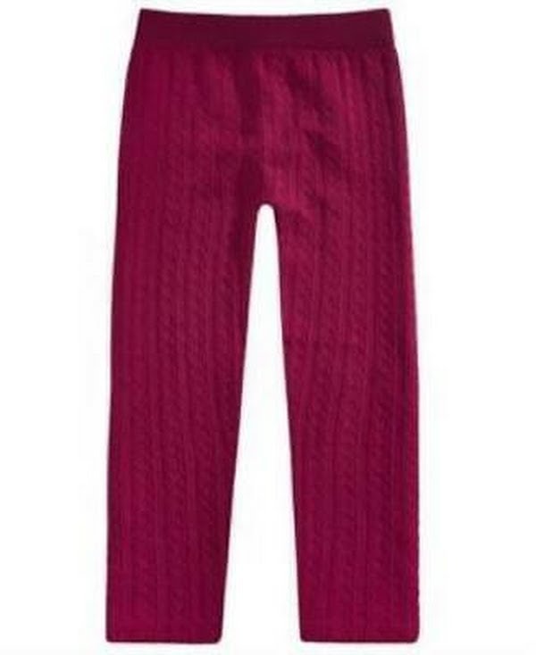 Girls Cable Knit Leggings