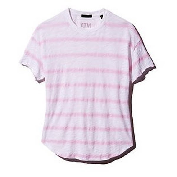 Atm Anthony Thomas Melillo Striped Slub Tee, Size Small