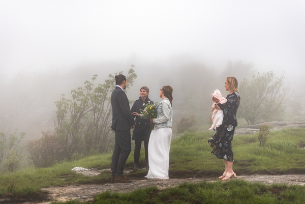 A misty mountain eco-friendly elopement