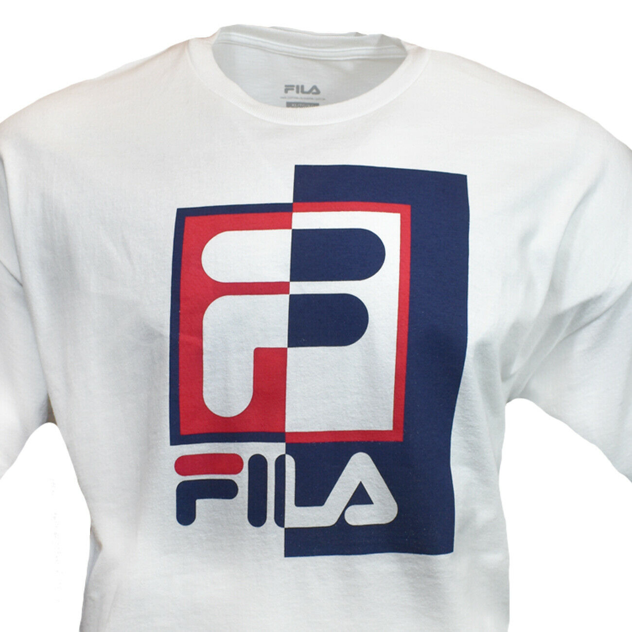 FILA Men's Retro Squared T-shirt, White with & – MB