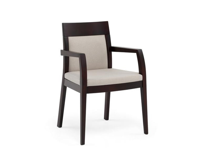 Kensington Dining Chair with Arms, Stone/Wenge Crib 5