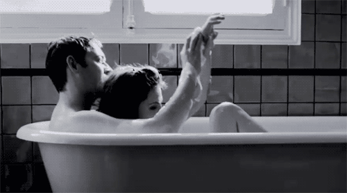 Gif of A Couple In The Bathtub