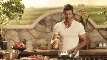 Gif of A Man Doing A Cooking Show