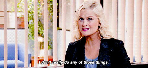 Gif of A Woman Saying I Don't Really Do Those Things
