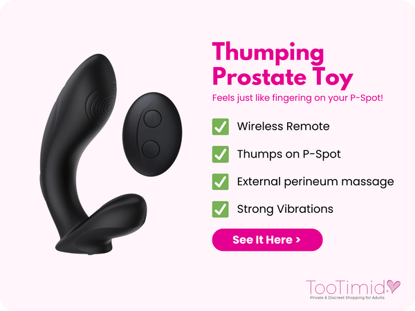 Thumping prostate toy feels just like fingering! Wireless, thumping pad, external massage