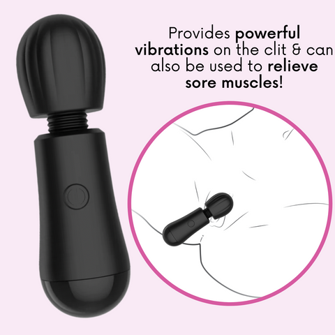 This toy provides powerful vibrations on your clit and can also be used to relieve sore muscles