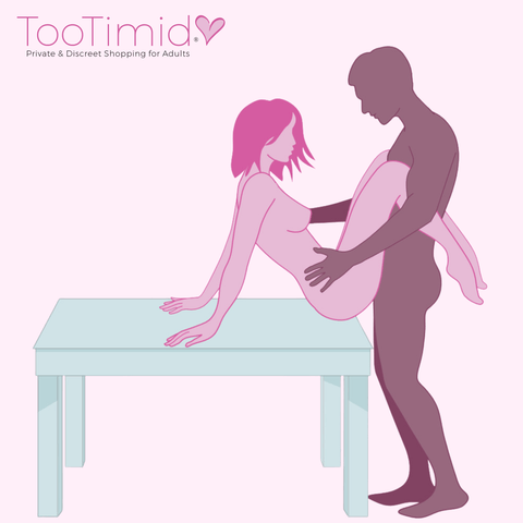 The Steamy Straddle Sex Position Illustration