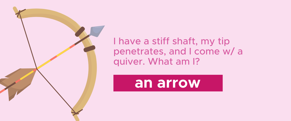 I have a stiff shaft, my tip penetrates, and I come with a quiver. What am I? An arrow!